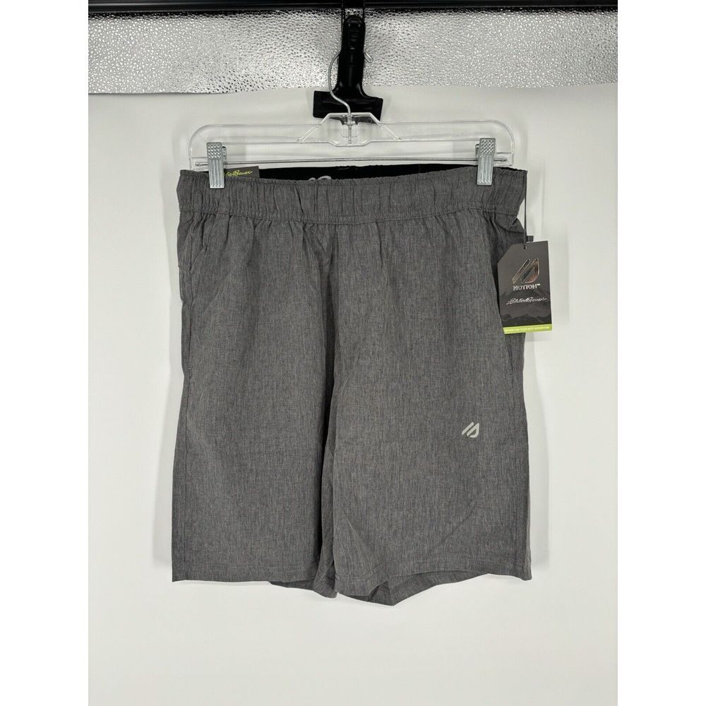 Eddie Bauer Motion Shorts Athletic Gray 8" Inseam Men's Size Small Woven Stretch